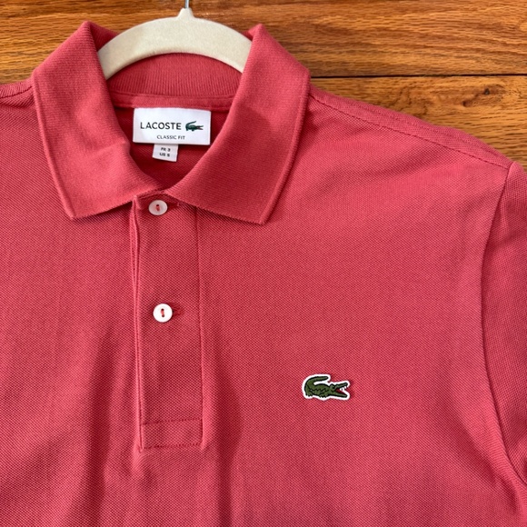 Lacoste Polo - Classic Fit - US 3 / Small - Salmon/Dark Pink - Picture 3 of 4